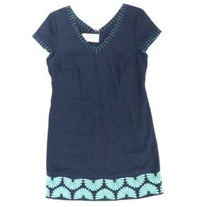VINEYARD VINES NWT Navy Embroidered Shift Dress